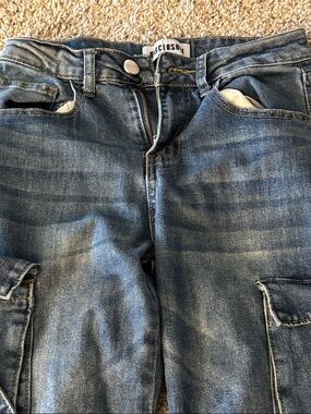 Disclosure Blue Washed Cargo Jeans Size 1/25 Ladies